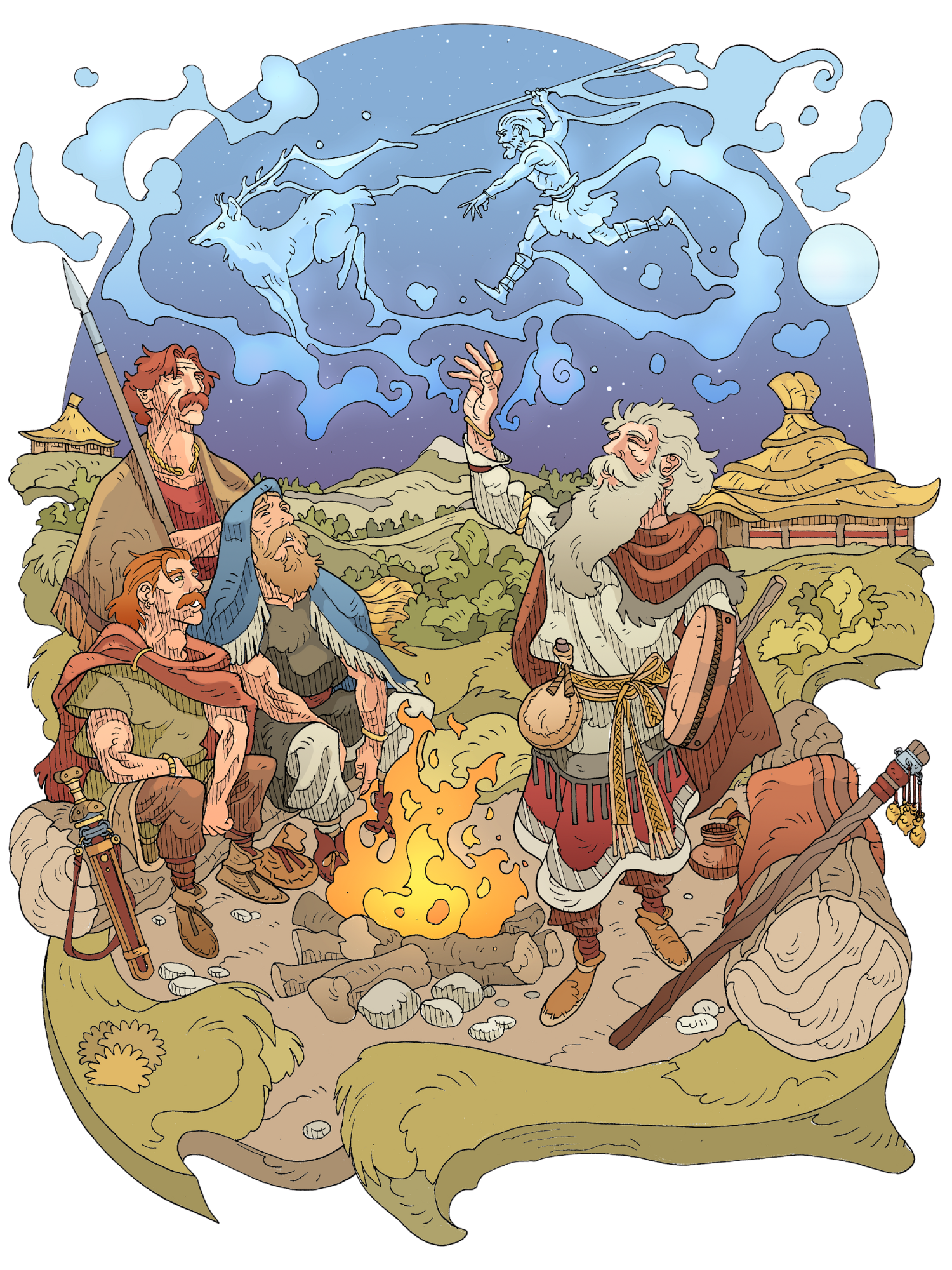 Celtic storyteller character
